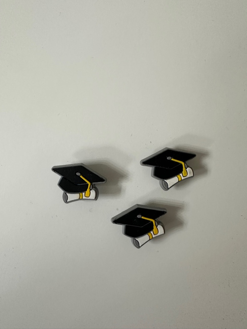 Graduation Cap Charms - Black and Yellow
